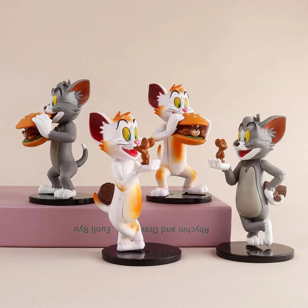 Wholesale/hair eat hamburger Tom Jerry Cat and mouse hand model cake baking decoration claw doll machine