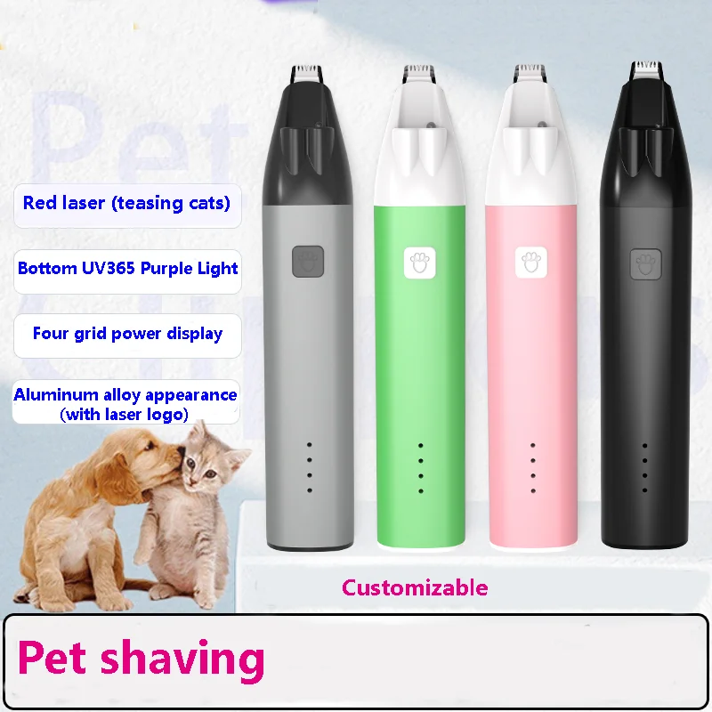 USB Rechargeable Pet Grooming Hair Cutting Scissors Pet Dog Cat Products Electric Pet Foot Shaver