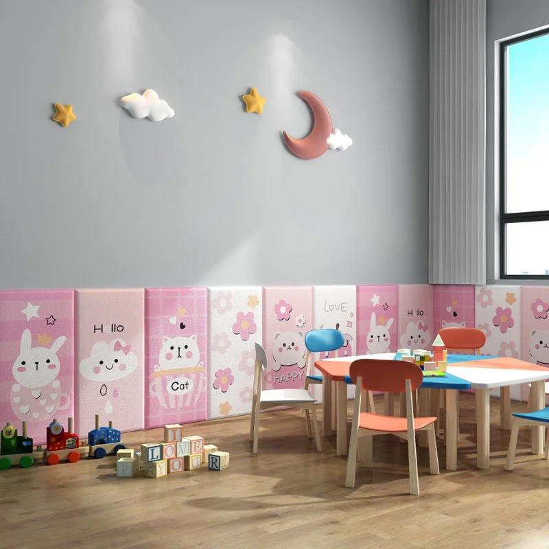 XPE Foam Wall Stickers Self Adhesive Bedroom Kindergarten Sticker Cartoon 3d Super Cute Wallpaper Waterproof Moistureproof
