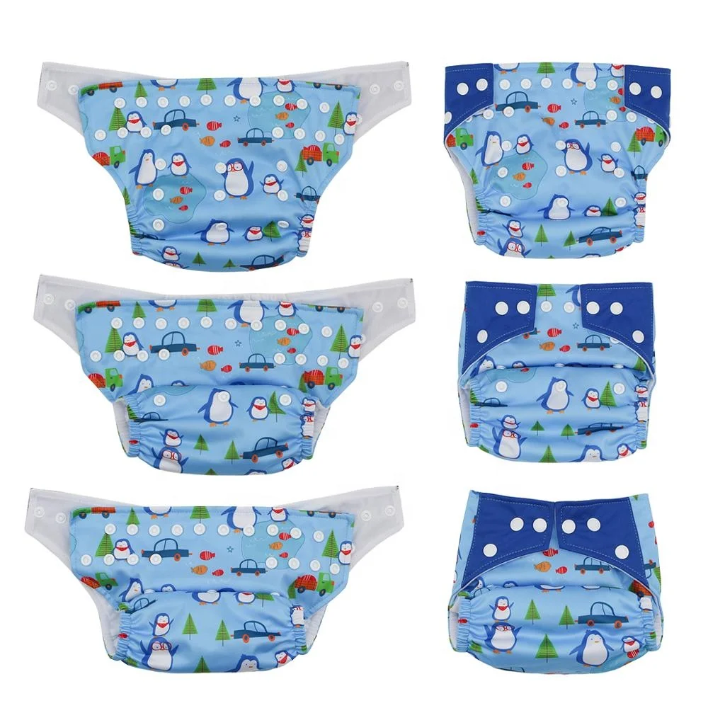 Carton Reusable Nappy Cover for Newborn , Baby Cloth Diaper Cover