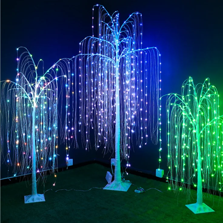 New Design Garden Multicolor Artificial Lighted Copper Bonsai Christmas Twig Willow Tree Lights