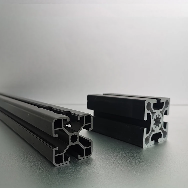 black anodize T slot 2020 3030 4040 5050 8080 extruded aluminum alloy frame profile aluminum extrusion industrial alu profile