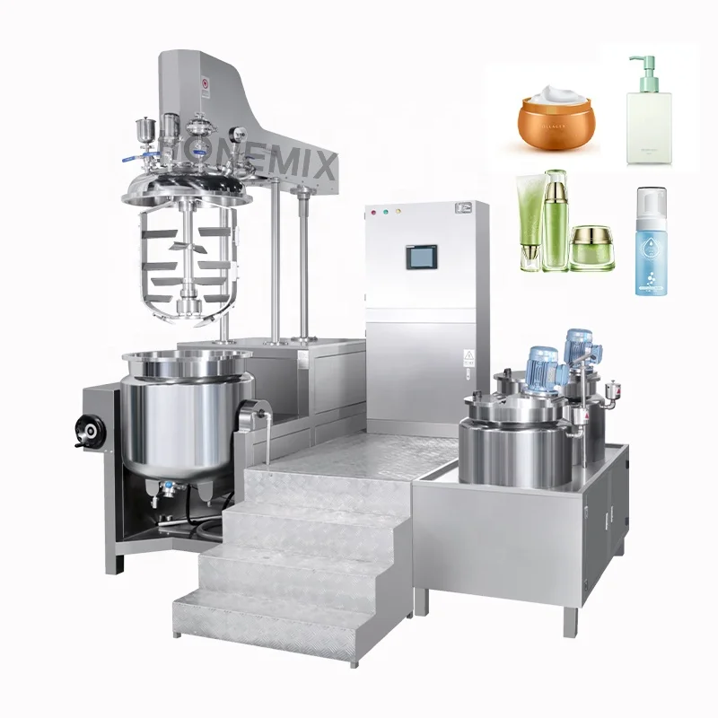 Hone Skin Care Production Line Manufacturing Plant homogenizer mixer cosmetic vacuum,vacuum mixer homogenizer machine