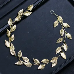 New Style Wholesale European and American Hair Accessories Gold And Silver Leaf Headband Wedding Dress Accessories Bridal