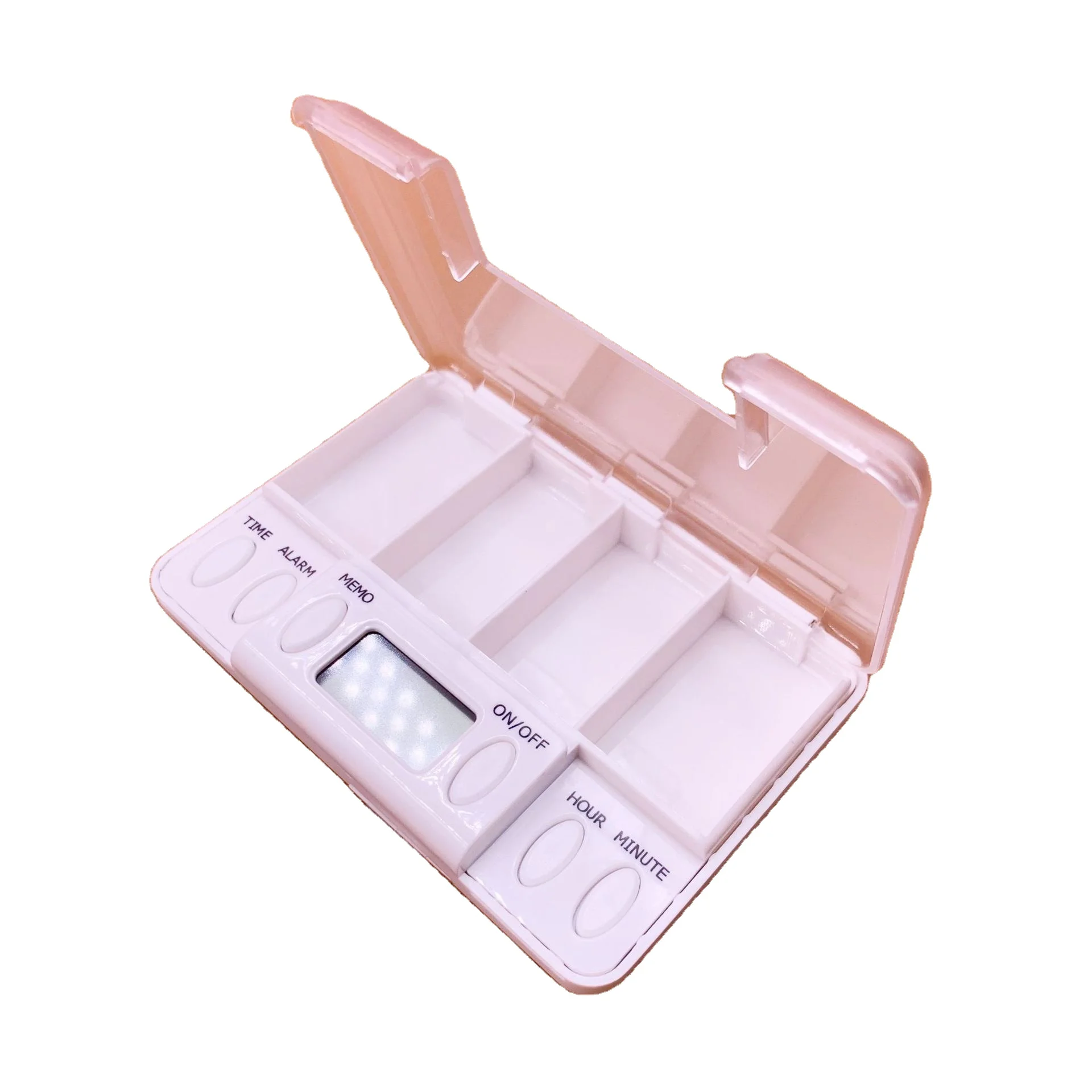 Rainbow Plastic Digital Pill Box with Timer PP Pill Storage Cases for Efficient Pill Management