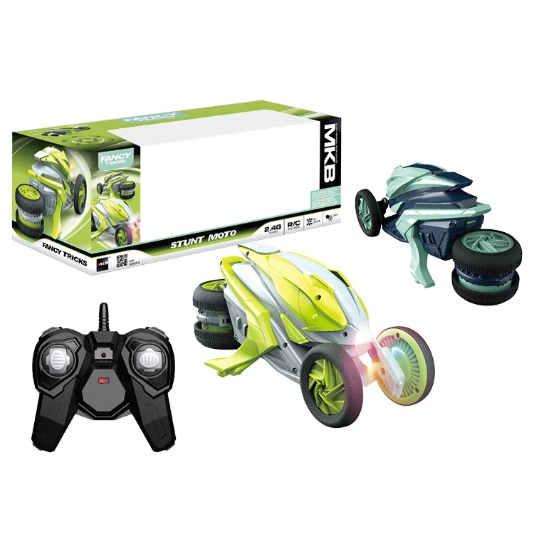 Rc Car 2.4g Stunt Drift Deformation Buggy Motorcycle Remote Control Roll 360 Kidsy Car Remote Control Robot Toys