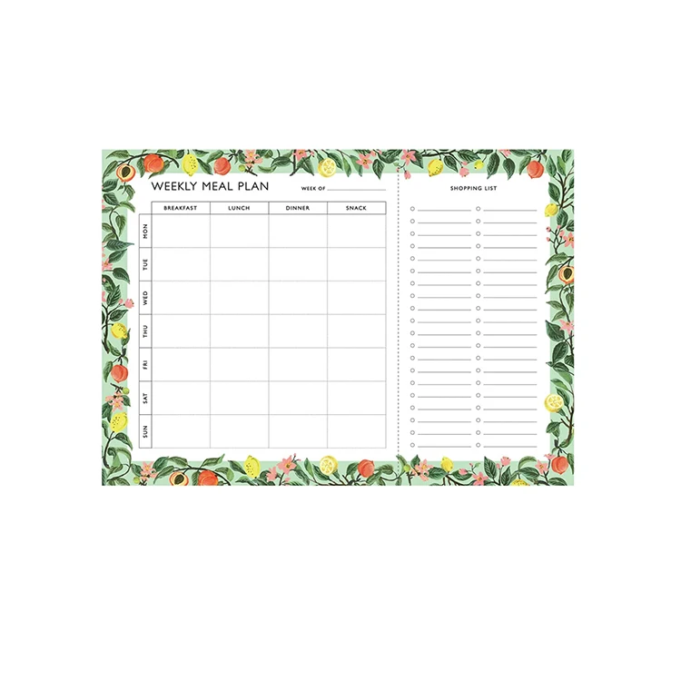 7,25*10,25 дюймов, органайзер для заметок, перфорированный лист для покупок в холодильнике, магнитный блокнот, блокнот для записей