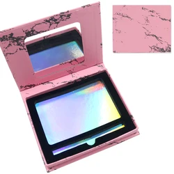 Custom Mirror False Eyelash Packaging Box Magnetic 3 Pairs Real Mink Eye Lash Extension Kit With Lashes Applicator and Glue