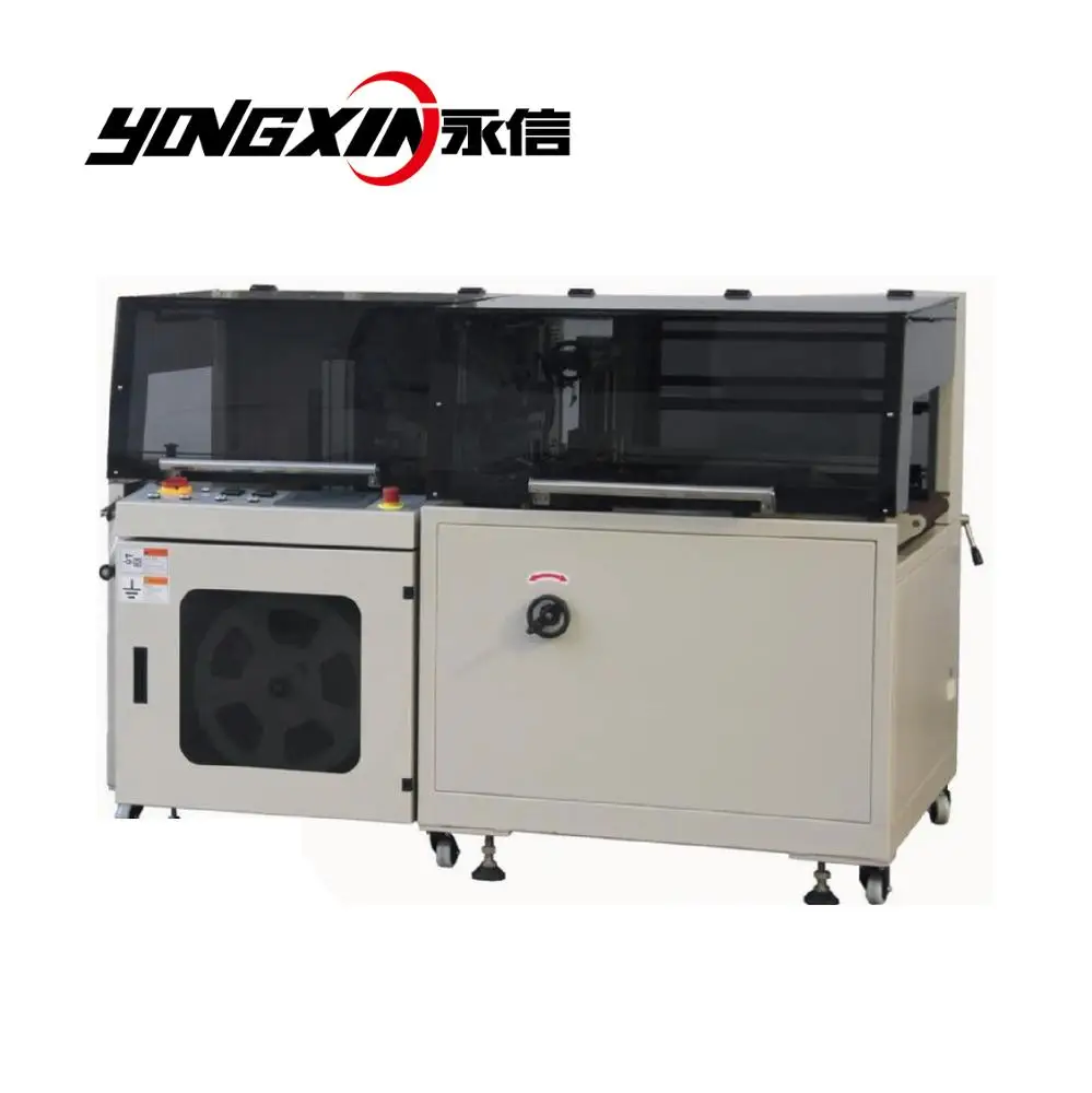 cosmetic jars transparent film shrink wrap packing heat tunnel side sealing machine