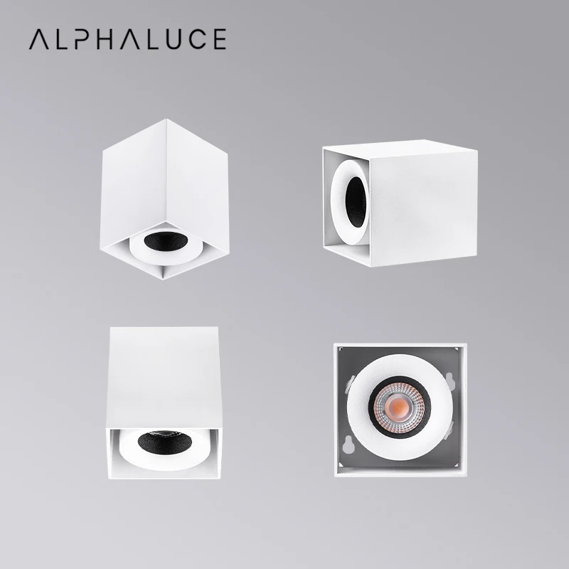 Lamparas De Techo New Design Square Dali Adjustable Light Surface Mounted Anti Glare Cob Down Light 7W