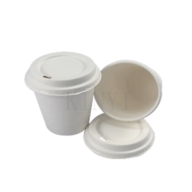 Customized eco-friendly biodegradable compostable Molded Bagasse Pulp Coffee Cup tray