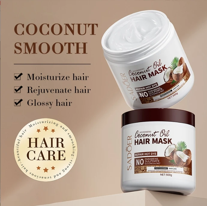 Coconut Moisturizing Hair Mask Improves Wrath, Softness, and Smooth Hair, Moisturizing and Repairing Hair Mask Wholesale