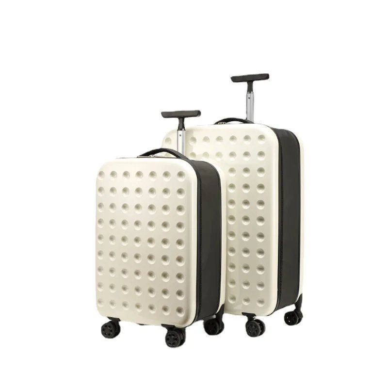 luxury latest designed silent wheel trolley business travel luggage set multi-functional following suitcase