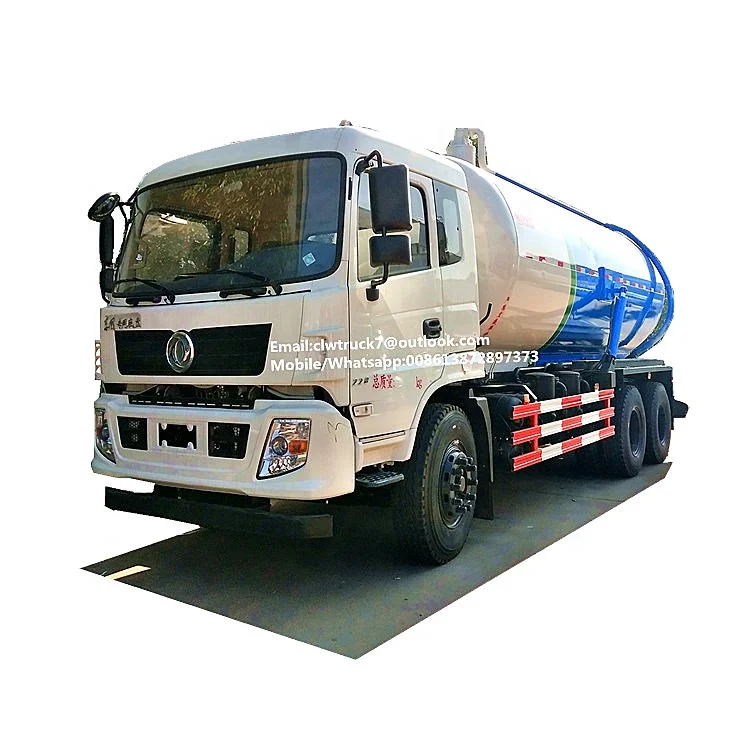 Dongfeng 6x4 вакуумные грузовики для отсасывания сточных вод 15000 литров вакуумный насос Автоцистерна