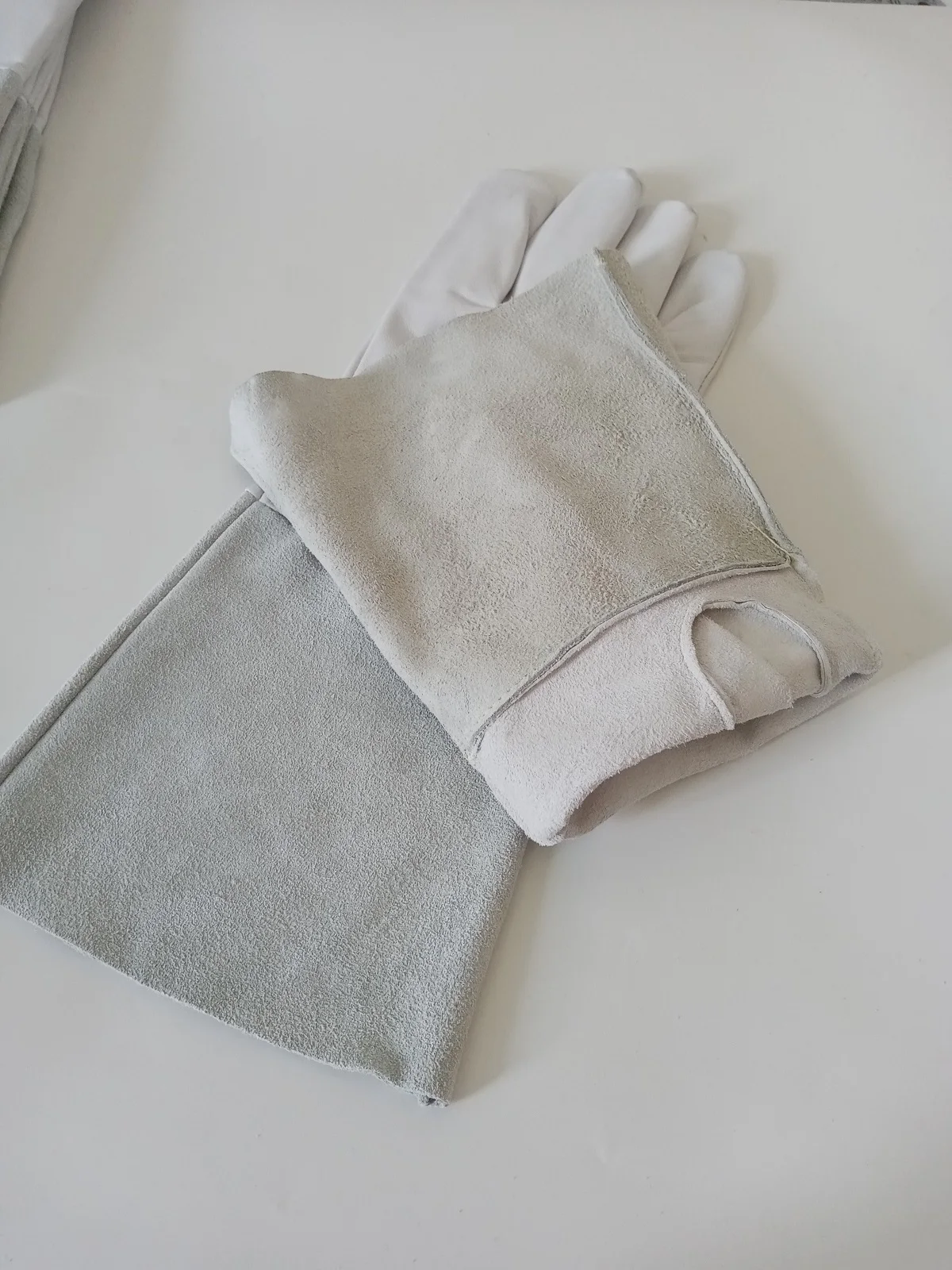 Factory price Hand Work Safety Welder  Goatskin Cowhide Argon Mig Arc Tig Leather Welding Gloves