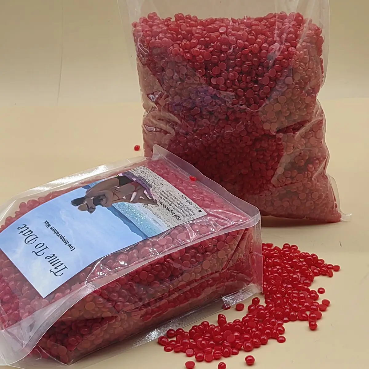 1kg 2.2LB Unscent Rosin-Free Strawberry Glitter Low Melting Point Body Wax Viscosity Free Paper Hypoallergenic Wax