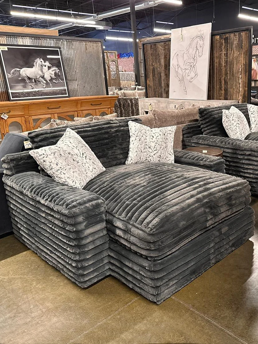 ATUNUS Thick Striped Corduroy Modular Sectional Sofa Couch Set Big Ted Daybed Villa Fabric For Living Room