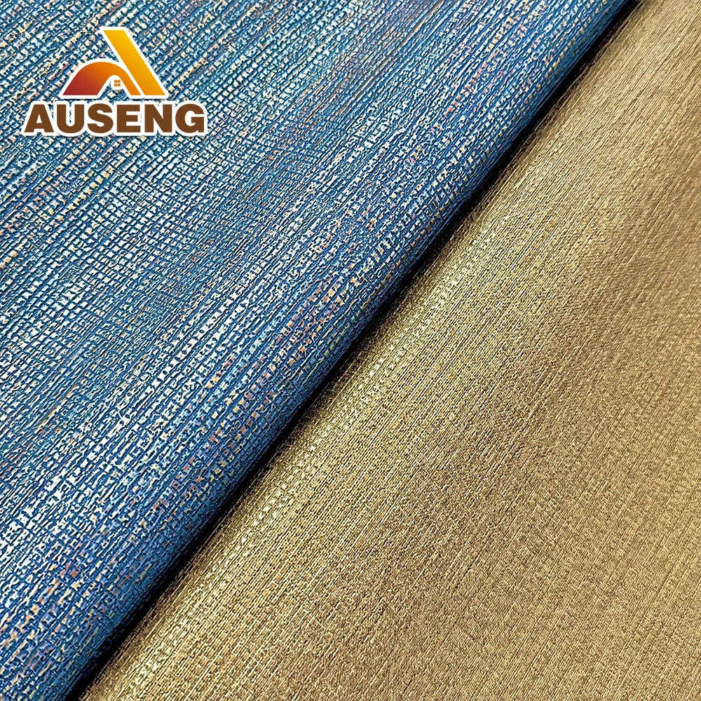 Factory Wholesale Heat Resistant Natural Grasscloth PVC Wall paper Vinyl Wallcovering Wallpaper For Hotel Wall Decoration