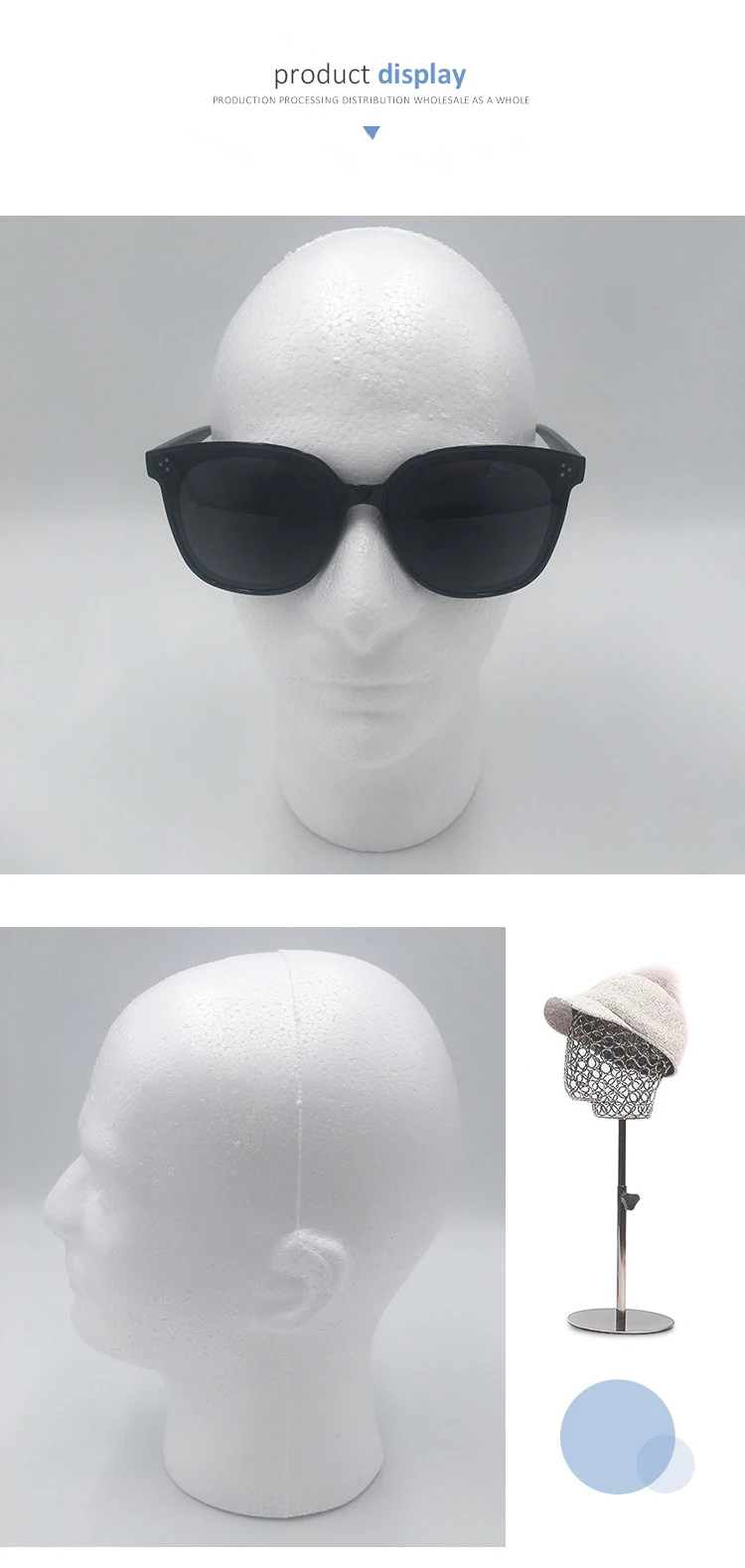 Wholesale Mannequin European and American Cheap foam  head model hair mannequin model head