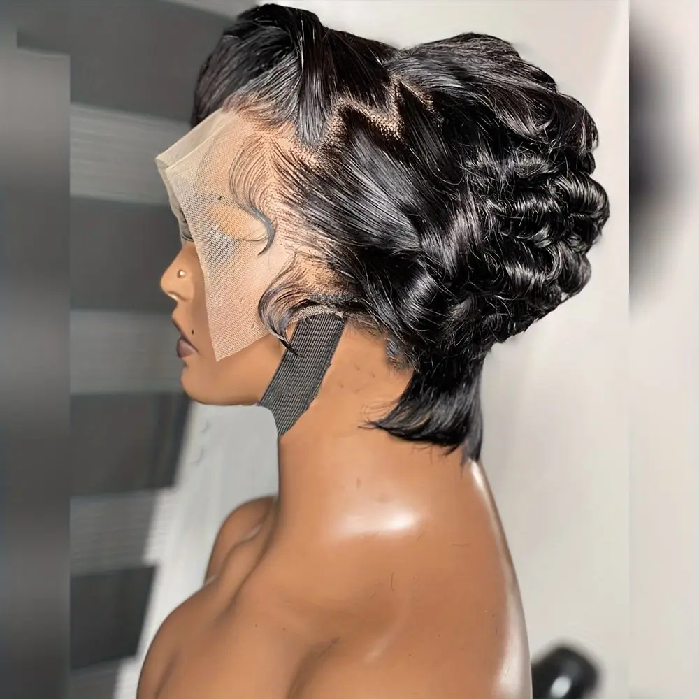 perruque Pixie Cut Wigs Raw Human Hair HD Lace Front Wig Cuticle aligned Vietnamese Human hair HD Lace Front Wig For Black Women