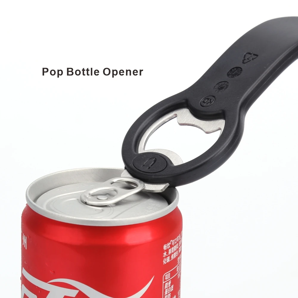 Amazon Best Selling 2 pcs Pop Can Opener Magnetic Cap Catcher Avoid Loss Stick to Refrigerator Bar Bottle Beer Opener