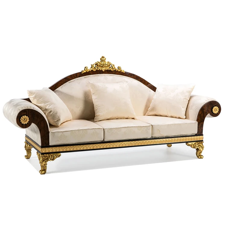 new design home classic couch living room furniture arc shaped classic European style luxury crowns sofa