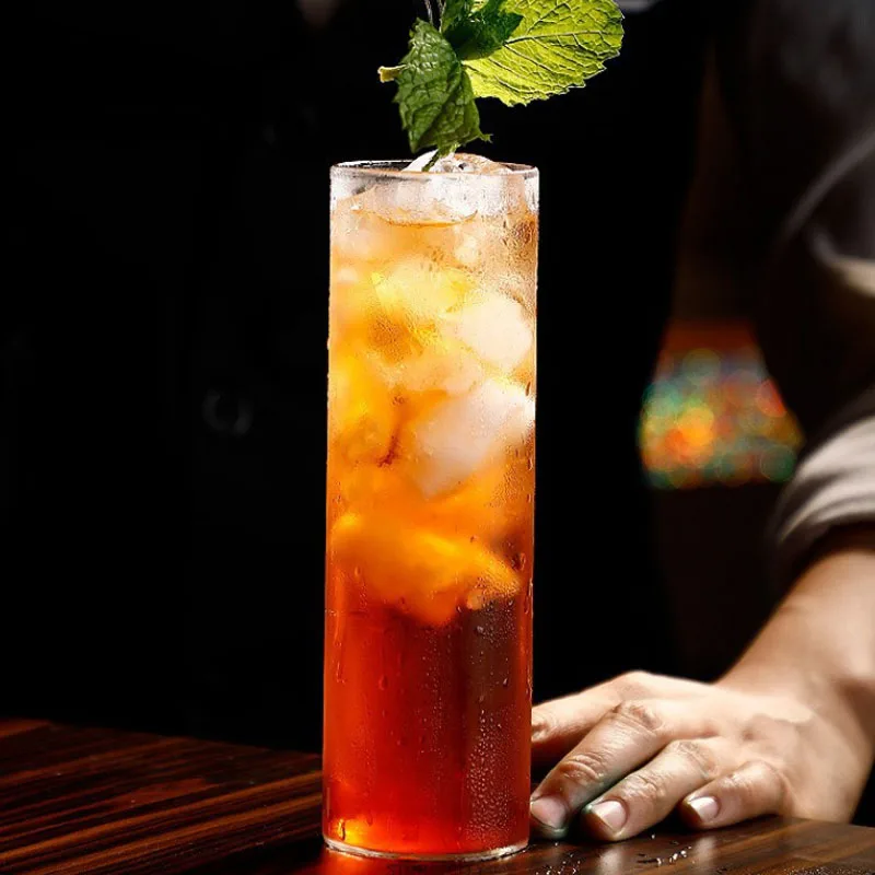 Bottomless Borosilicate Clear Tall Glass Cylinder for Water Juice Beer Drinks and Cocktails and Mixed Drinks