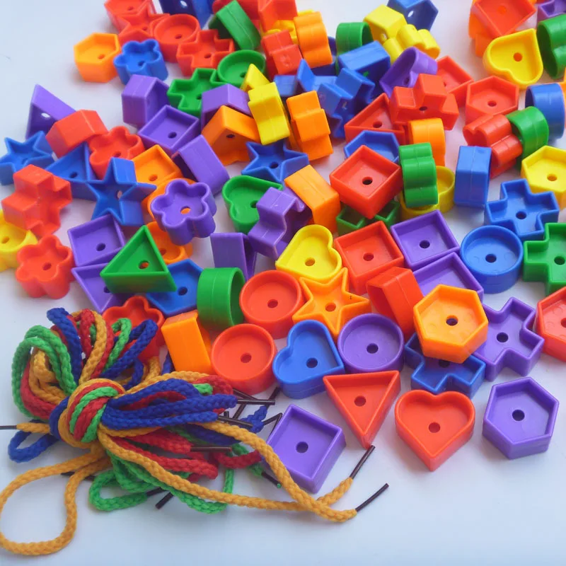 CRAFT Geometric BUTTON Set, Large PLASTIC Beads Button Lacing Threading for Arts DIY Crafts Projects Crochet Knitting Gifts