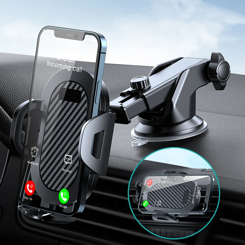Car Phone Holder 360 Windshield Mobile Cell Support Smartphone Universal Mount Stand for iPhone 14 13 12 for Samsung for Huawei