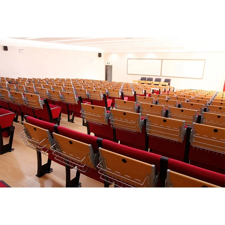 Modern Design Foldable Plywood University Lecture Hall Table and Chair College Furniture