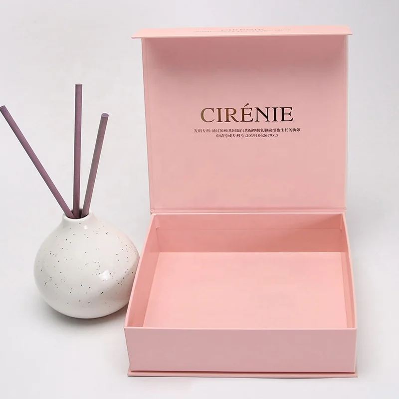 Custom Printed Large A4 Deep Baby Pink Magnet Gift Box With Magnetic Closure Lid oem logo