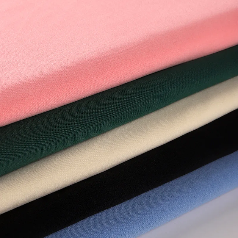 Wholesale Knitted Poly Jersey 130GSM 95% Polyester 5% Spandex Elastic Fabric For T-shirt Clothing