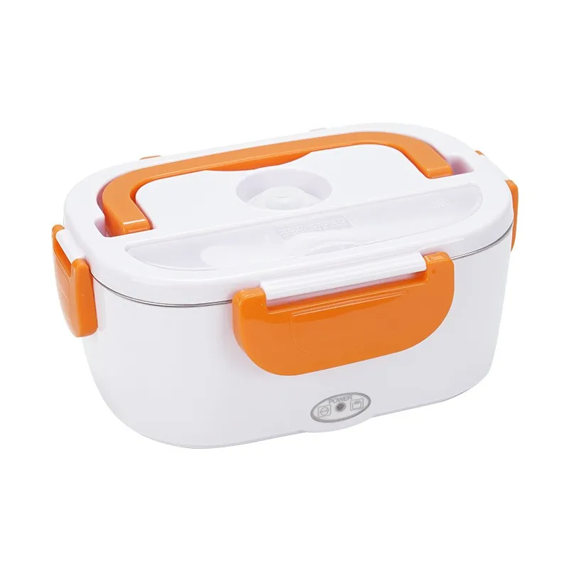 Electric Lunch Box with 2 compartments Inner for Car Truck 110V/220V/12V/24V Food Warmer Stainless Steel Container