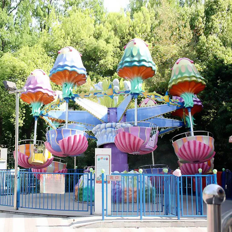 china direct cheap rotatable outdoor carnival ride other amusement park products Happy Jellyfish Rides for sale