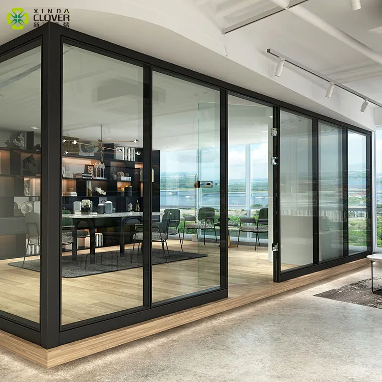 Soundproof Glass Wall systems Panel Wholesale Room Divider furniture Office Partition