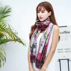 Zipei custom digital print 100 polyester women pashmina scarf shawl