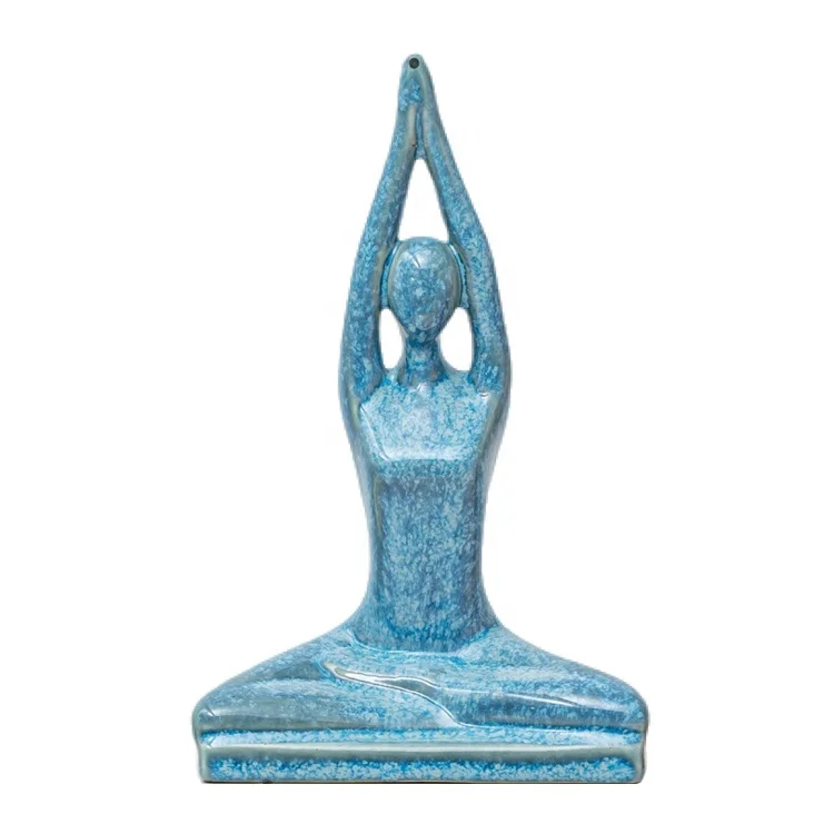 Nordic Abstract Art Ceramic Yoga Pose Figurines For Interior Aesthetic Decor Desk Accessories Living Room Tabletop Decoration