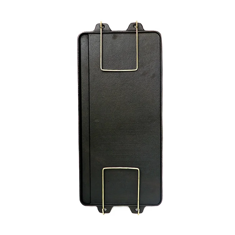 Rectangle Nonstick Cast Iron Griddle Pan With Detachable Handle
