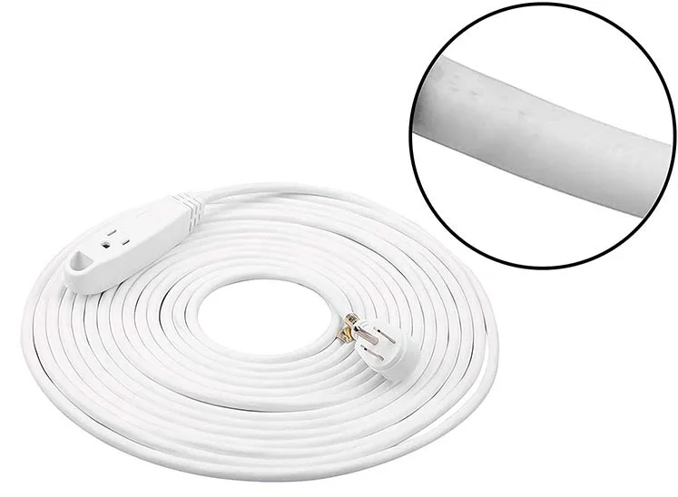 3 Multiple Sockets Outlets Heavy Duty 16AWG 110v-220v Cable PVC Insulation Extension Power Cord