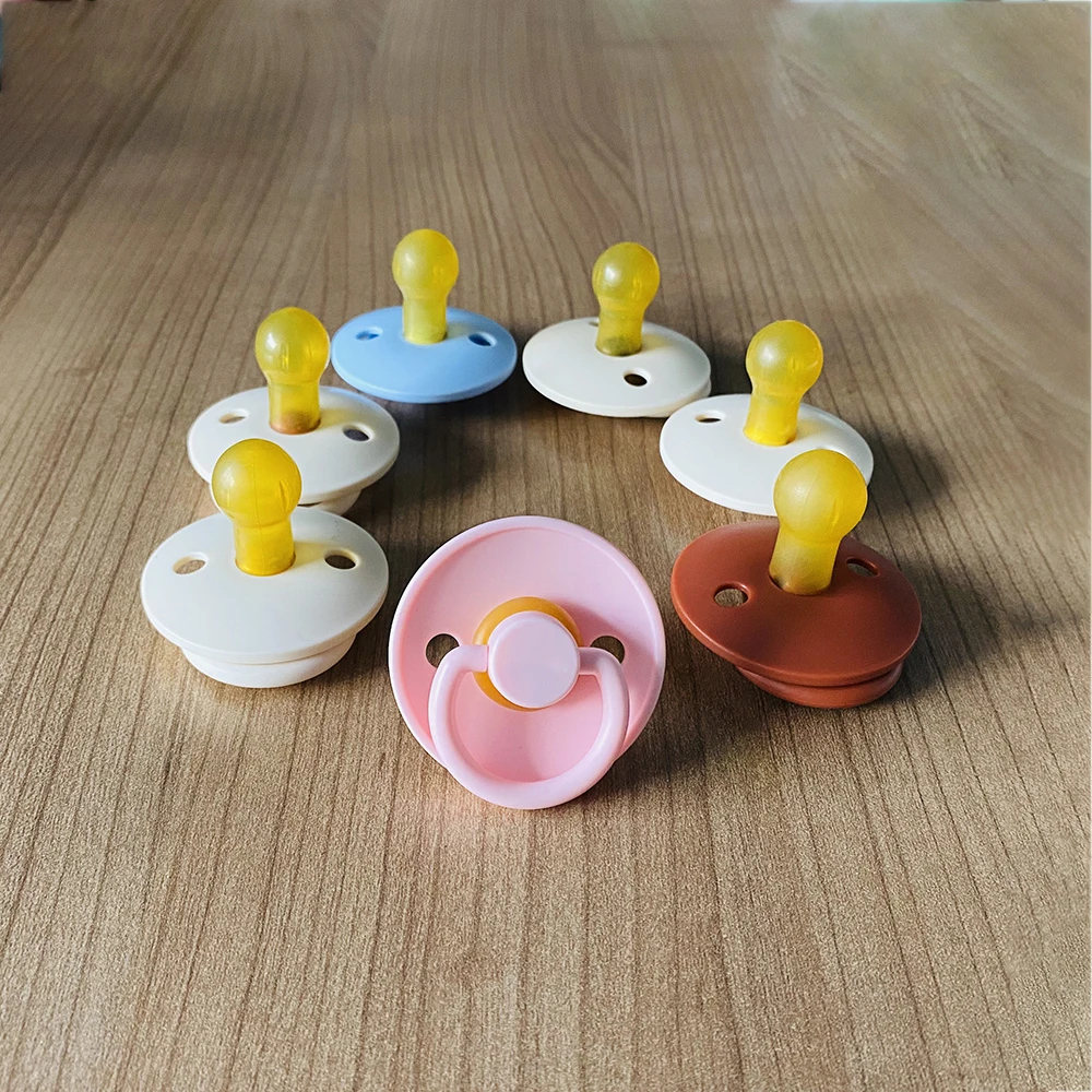 Wholesale Soft Teething Soother Chew Pacifier Round Nipple Imitate Breast Milk Silicone Baby Pacifier for Infant Children