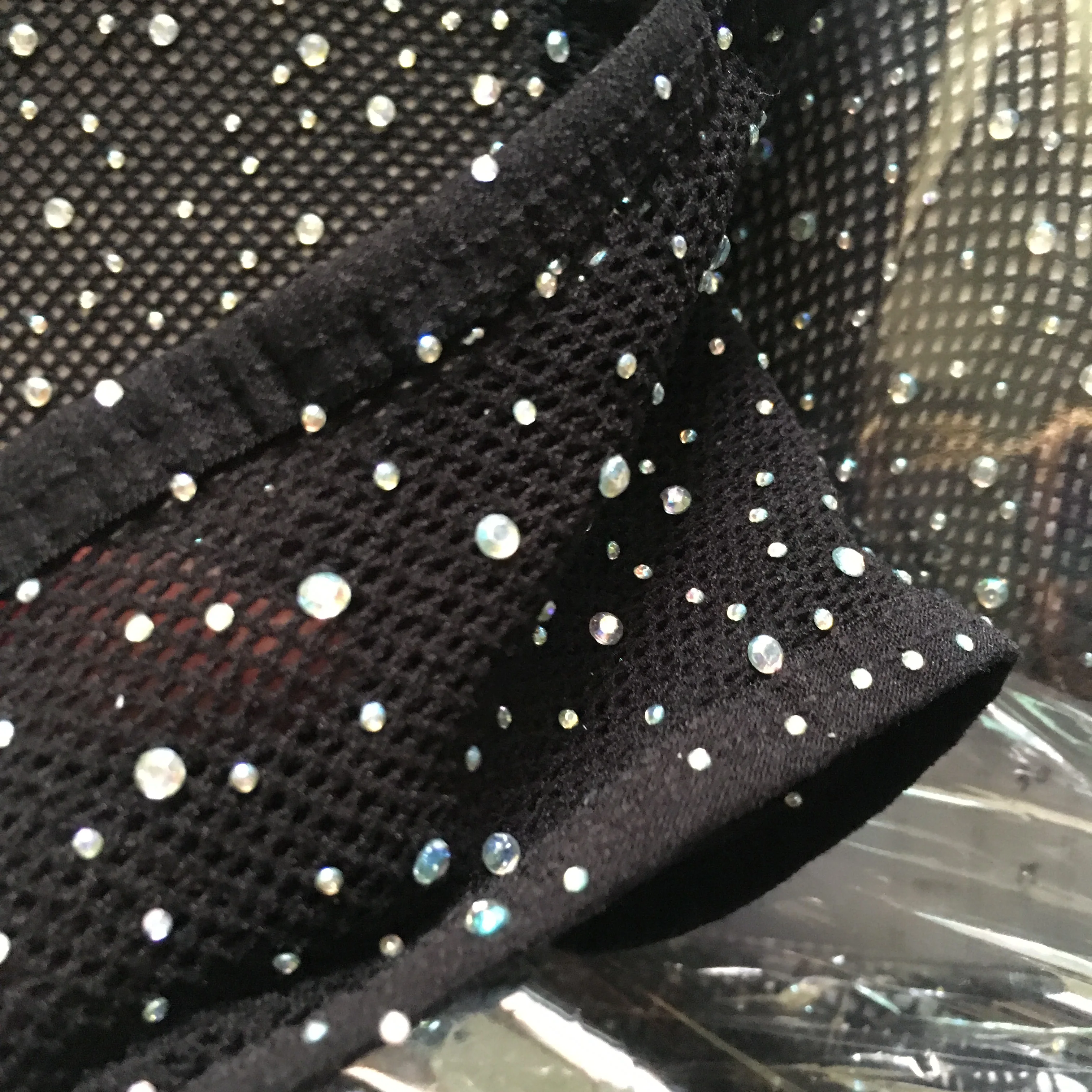 Dropshipping Sexy Ladies Lingerie Custom Rhinestone Lingerie Hot Transparent Erotic Bodysuit Sequin Fishnet Lingerie Women