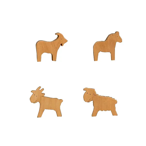 Wooden cute personalized farm animal toys Montessori farm animal goat horse sheep Toddler Toy