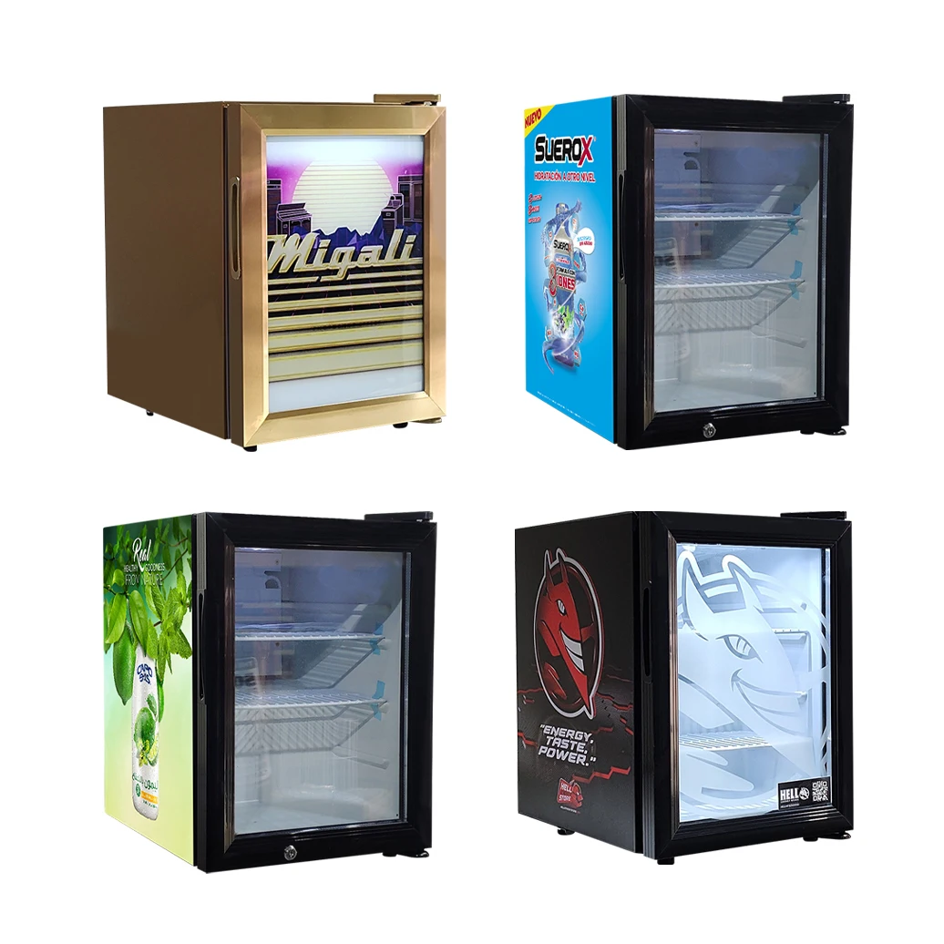 Meisda SC35 Custom Mini Table Top 35L Glass Door Beverage Drink Display Fridge With ETL