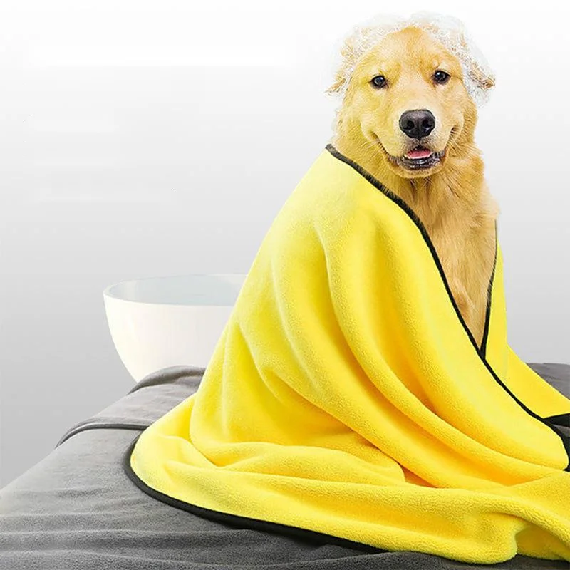 
hot sale pet bathing quick dry super soft double face towel 