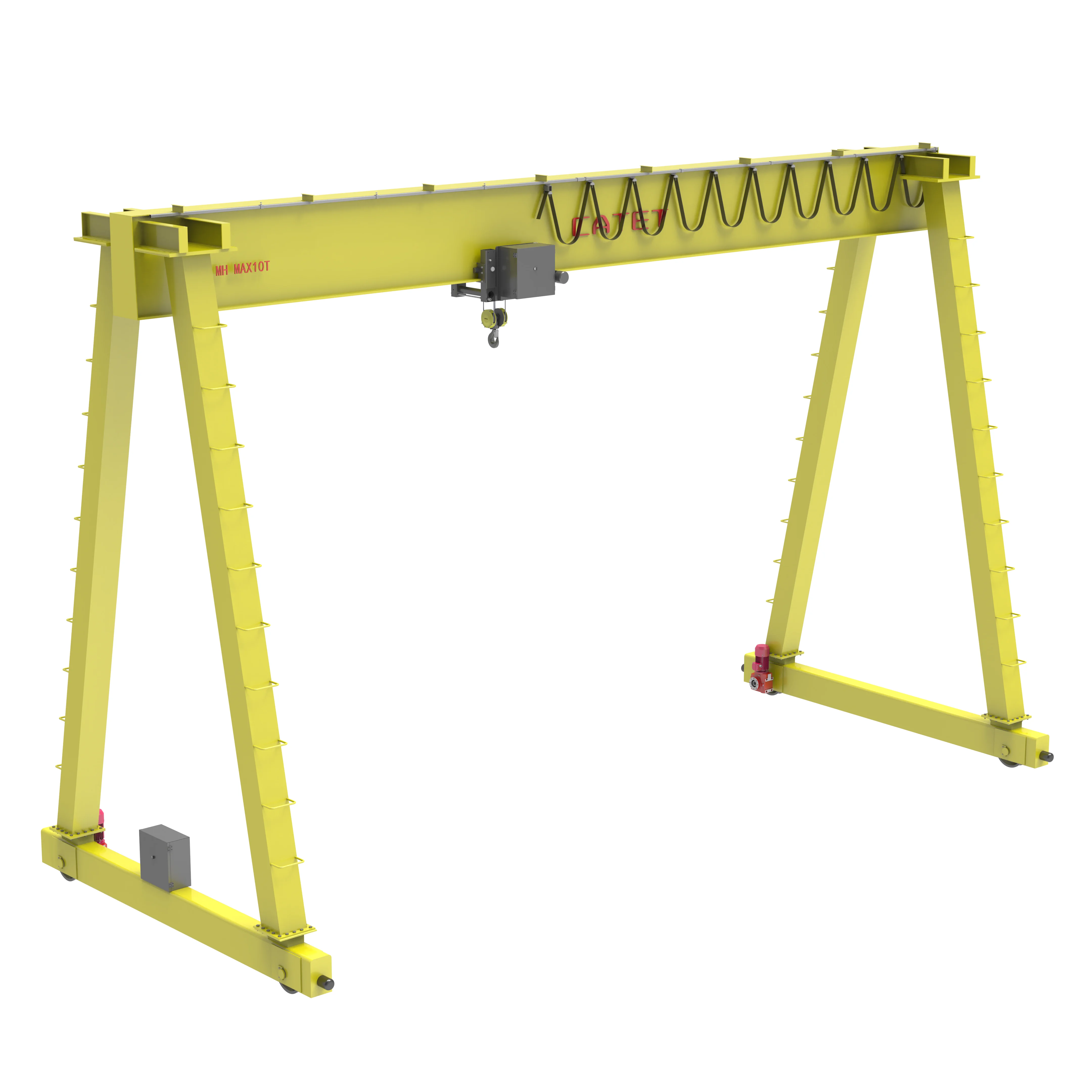 Индивидуальные Однолучевые Мобильные Электрические козловые краны 25 тонн на открытой строительной площадке CE ISO TUV