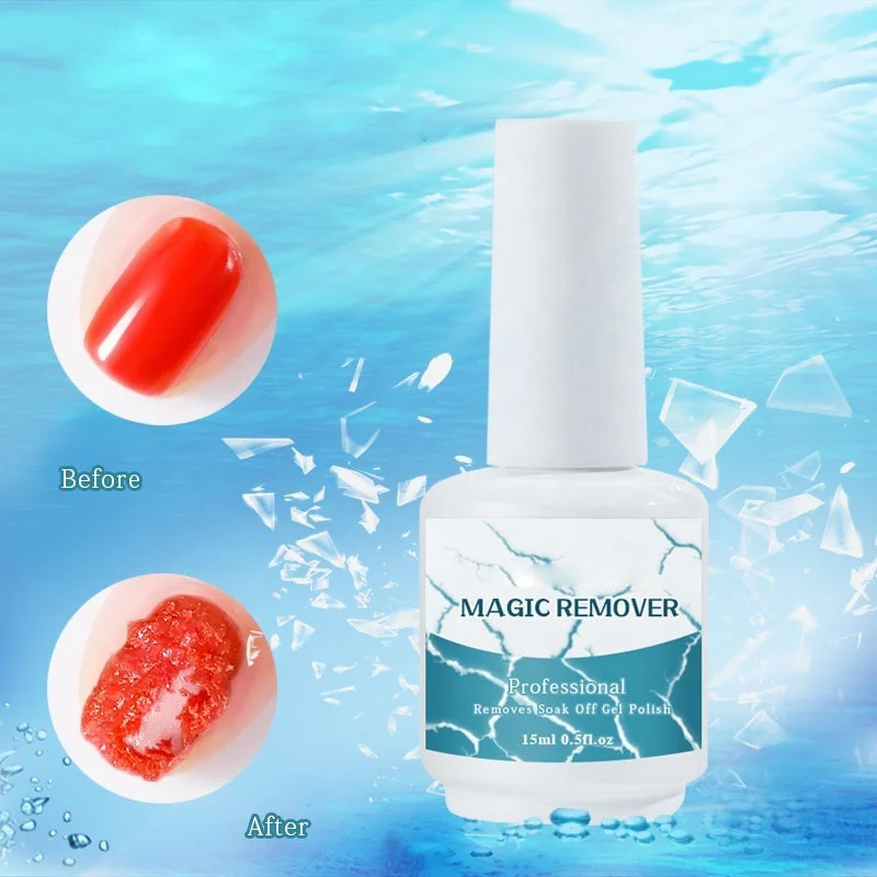 Magic Fast Remover Gel Nails Polish Not Hurting Nail Acrylic Semi Permanent Varnish Cleaning Magic Nail Gel Remover