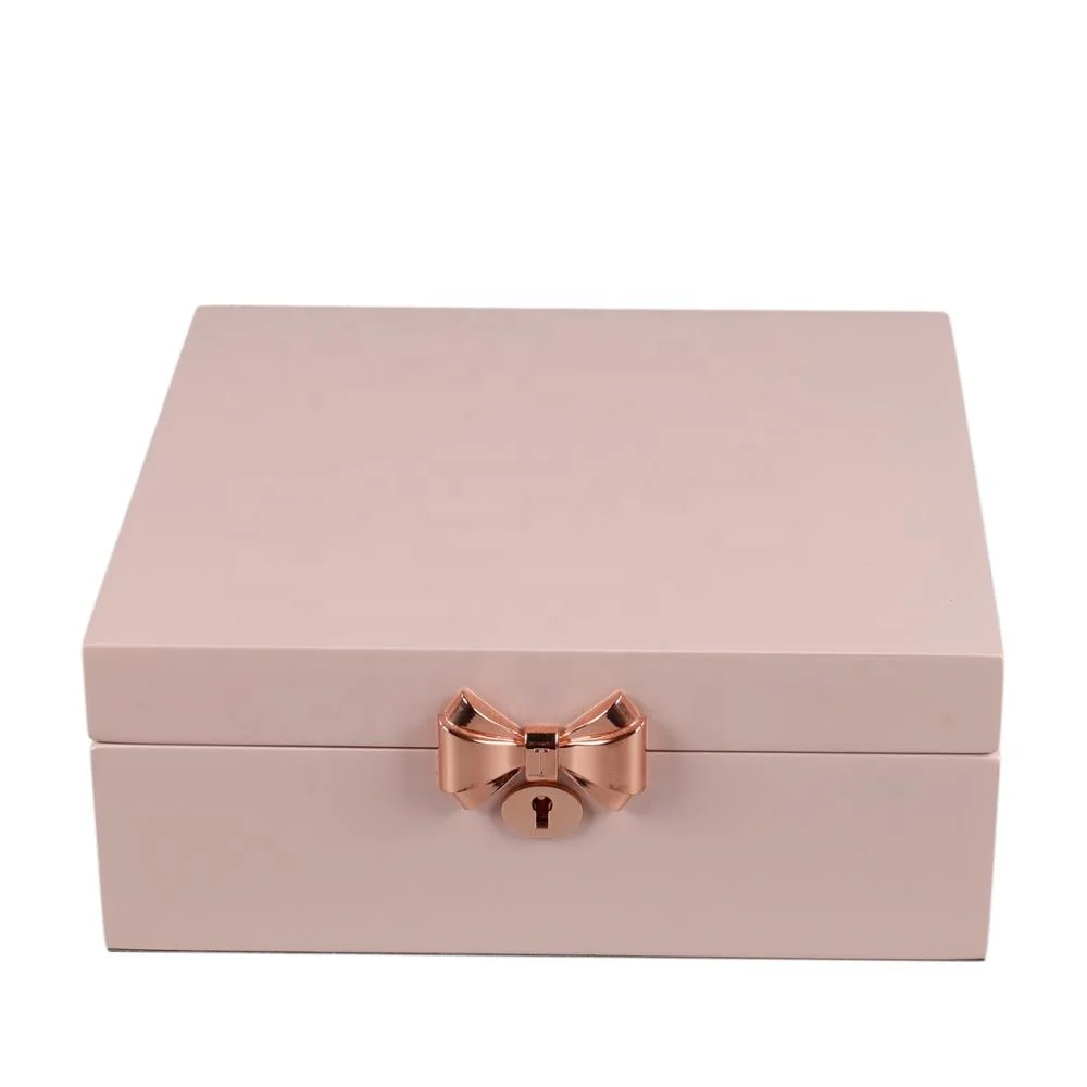 Luxury Wooden Musical Gift Jewelry Storage Box With mirror