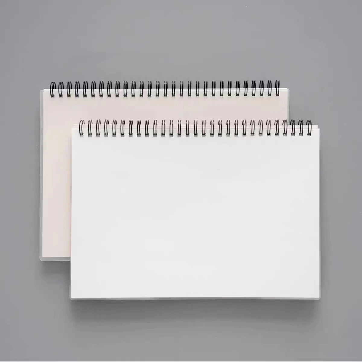 custom  PET translucent cover double sided release paper sticker book