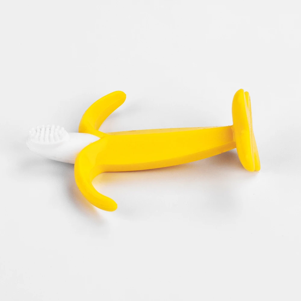 
Hot sell banana baby molar tooth milk toothbrush chew baby toy safety teether 