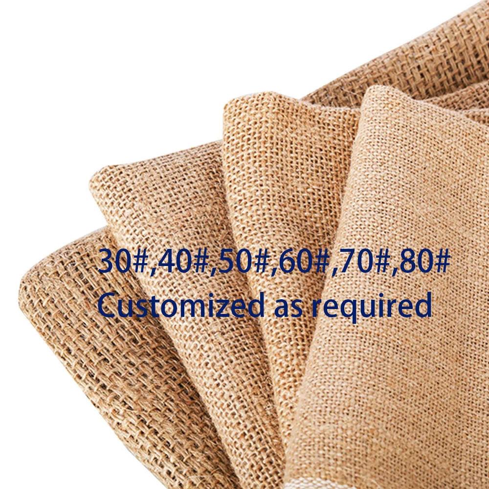 Burlap Fabric Natural Color 100% Jute Cloth Burlap Cloth Woven Hessian Rolls for DIY Crafts Jute Sheet Flower Wrapping